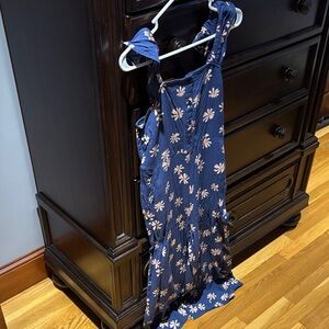 Nordstrom Navy Floral Long romper